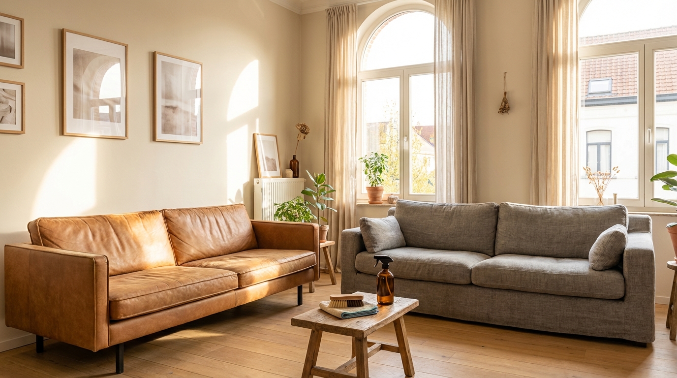 Nettoyage de canapé : guide complet tissu et cuir