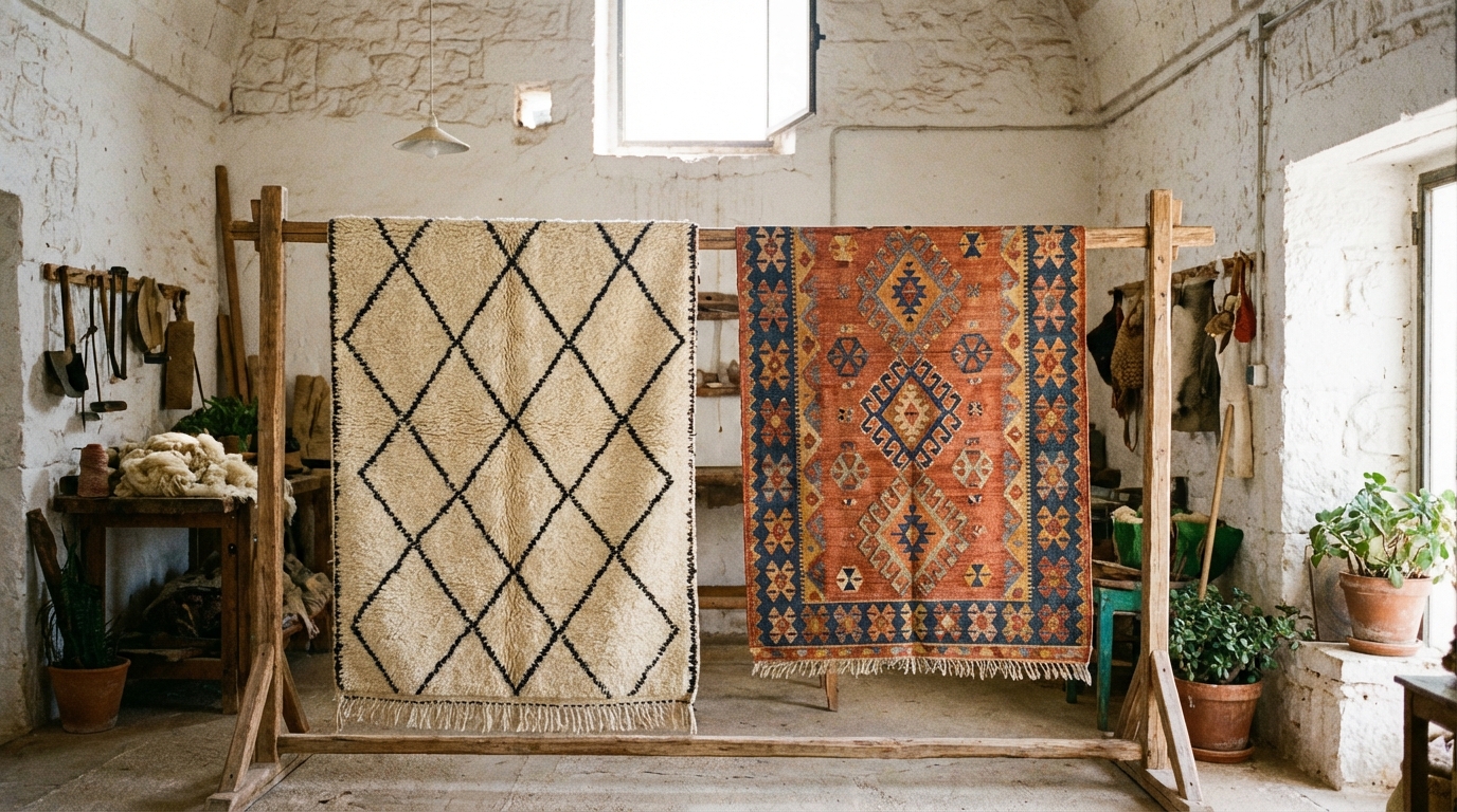 Nettoyage de tapis berbère et kilim : méthodes traditionnelles
